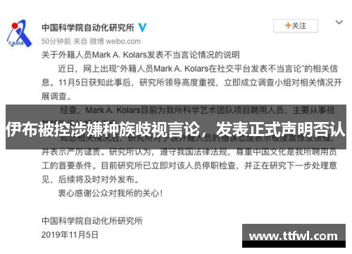伊布被控涉嫌种族歧视言论，发表正式声明否认