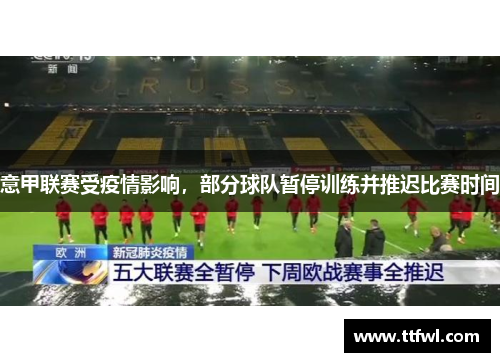 意甲联赛受疫情影响，部分球队暂停训练并推迟比赛时间